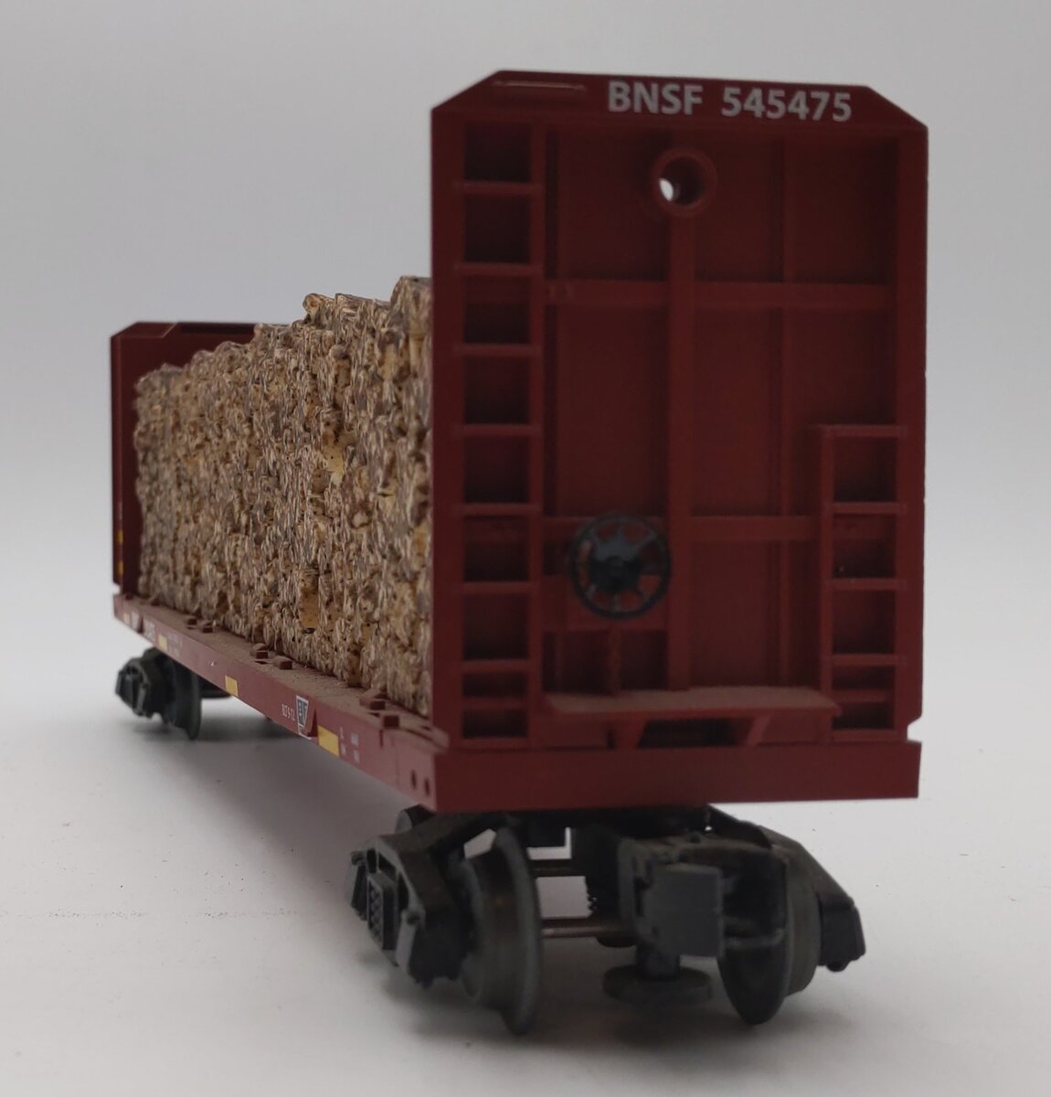Lionel 2043091 O BNSF Standard Bulkhead Flat Car #545475 EX