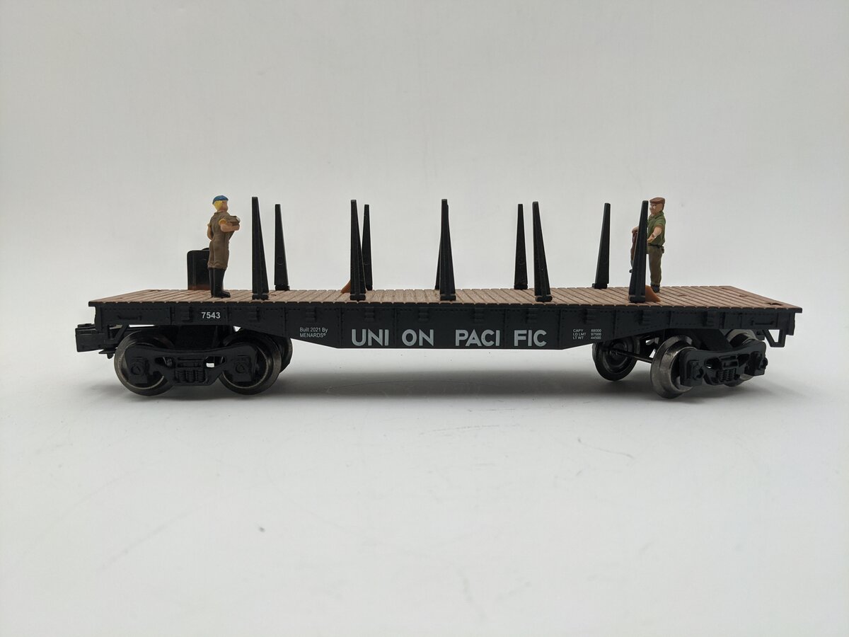Menards 279-8314 O Menards UP Flatcar-Custom #7543 EX