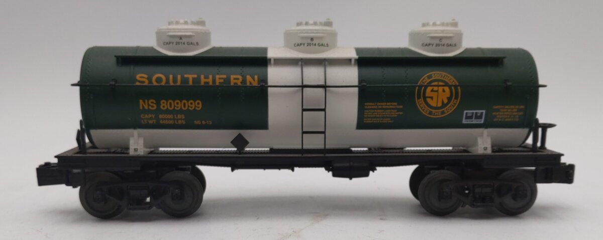 MTH 30-73400 O Gauge Southern 3-Dome Tank Car #809099 EX