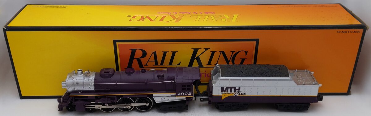 MTH 30-1232-1 O Gauge MTH 4-6-4 Hudson Steam Locomotive #2002 w/PS2 VG/Box