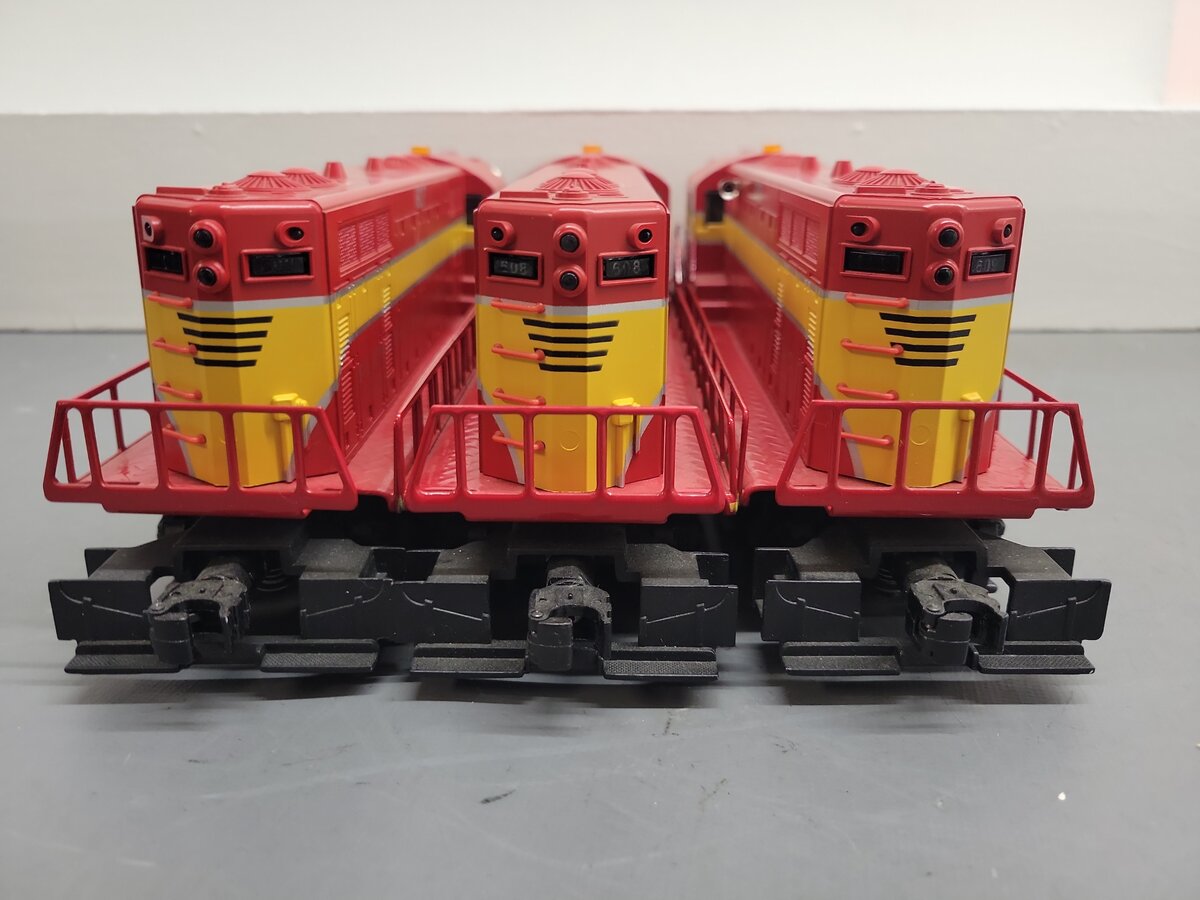 Lionel 6-28509 O Gauge FEC GP7 Triple Lashup Diesel Locomotive Set #607/608/609 EX/Box