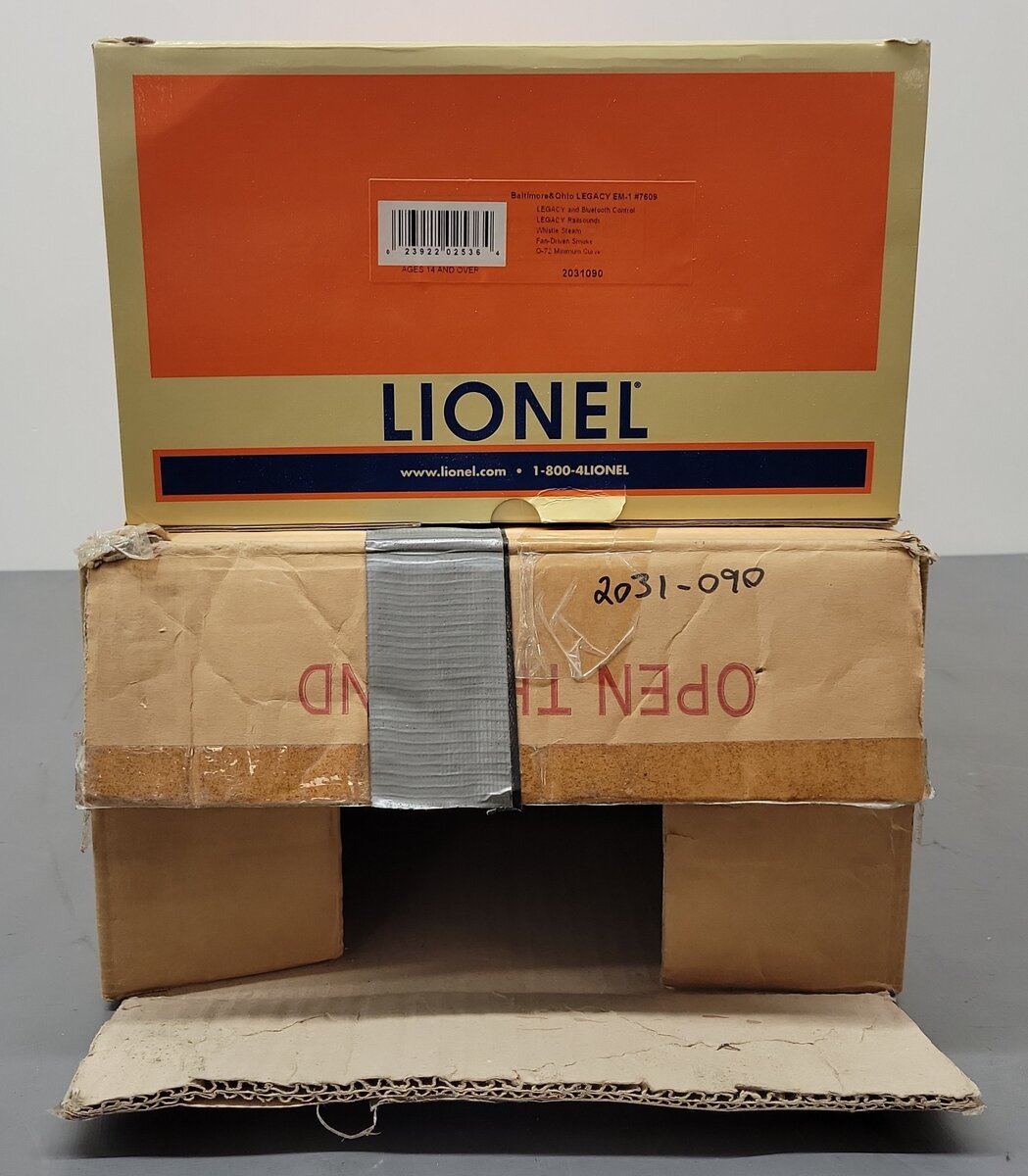 Lionel 2031090 O Baltimore & Ohio EM-1 Steam Locomotive #7609 VG/Box