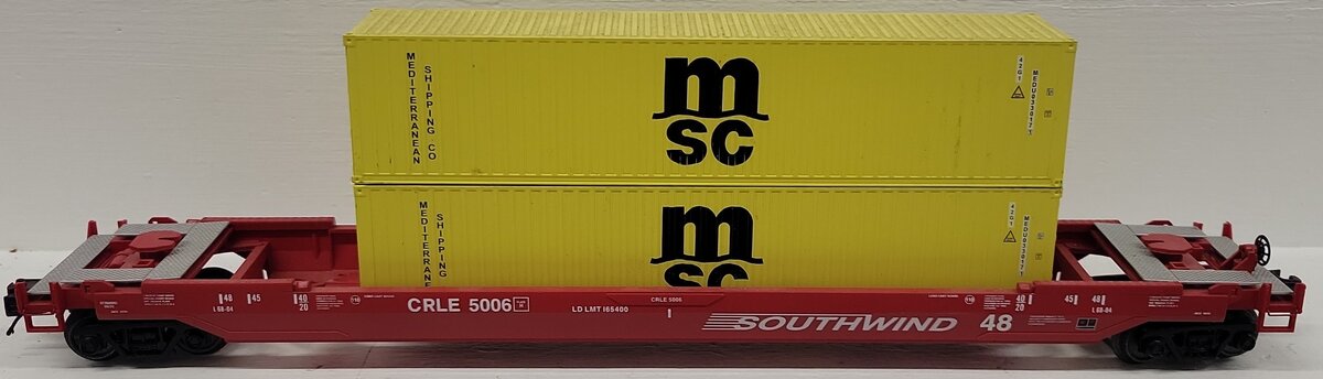 MTH 20-95230 O Scale Southwind Maxi-Stack With Containers #5006 EX
