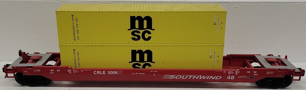 MTH 20-95230 O Scale Southwind Maxi-Stack With Containers #5006 EX