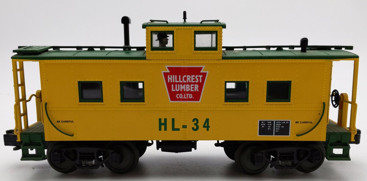 MTH 20-91028 O Gauge Hill Crest Lumber Co. Steel Lighted Caboose #34 EX