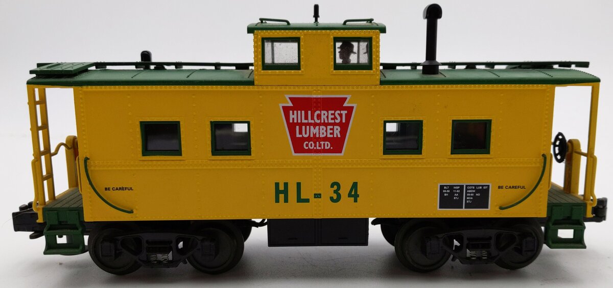 MTH 20-91028 O Gauge Hill Crest Lumber Co. Steel Lighted Caboose #34 EX