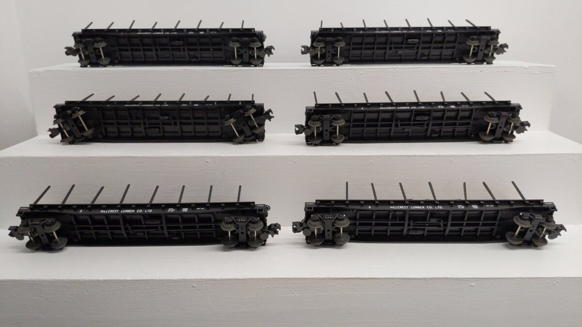 MTH 20-98119 O Hill Crest Lumber Co. Flat Car Set with Logs (Set of 6) EX