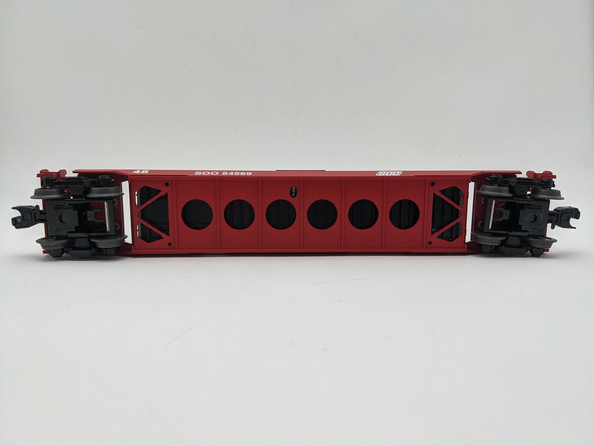 MTH 30-76621 O Gauge SOO Line Husky Stack Car EX