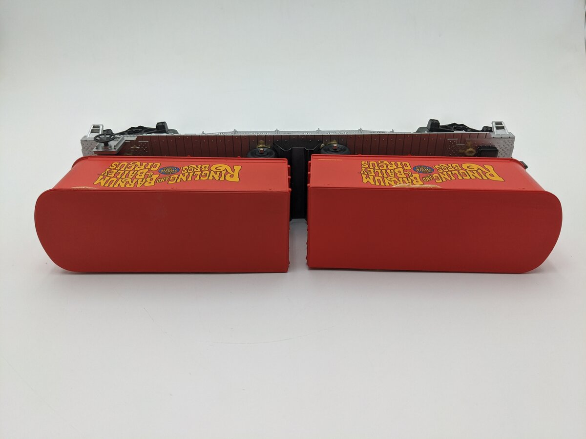 Lionel 6-21691 O Gauge Flat Car #80750 Car w/2 Trailers EX