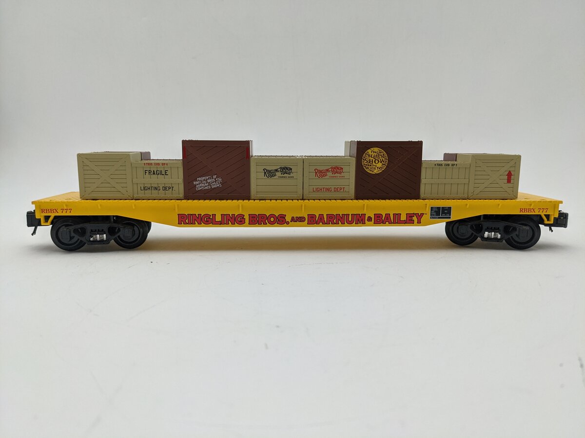 K-Line 6-21239 O Gauge Ringling Bros. Circus Flatcar w/ Crates #777 EX