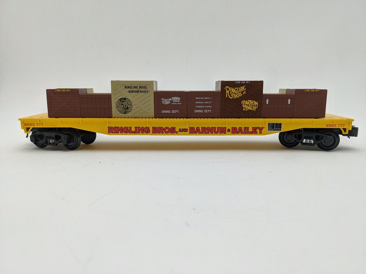K-Line 6-21239 O Gauge Ringling Bros. Circus Flatcar w/ Crates #777 EX