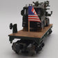 Menards 279-3479 O Gauge US Army Flatcar with Army Tuck & Gun #6138 EX