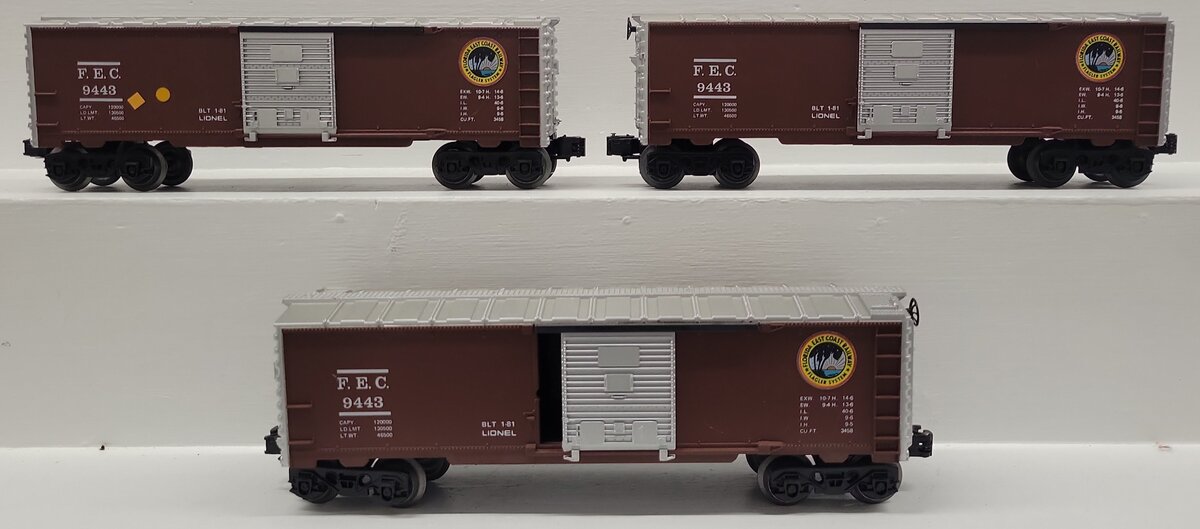 Lionel 6-9443 O Gauge Florida East Coast Boxcar #9443 [3] VG