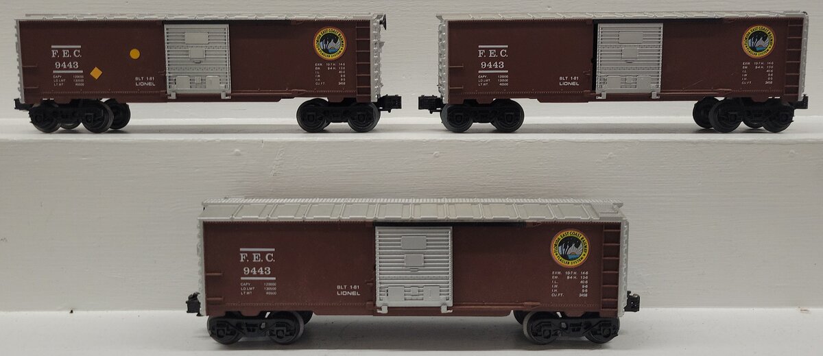 Lionel 6-9443 O Gauge Florida East Coast Boxcar #9443 [3] VG