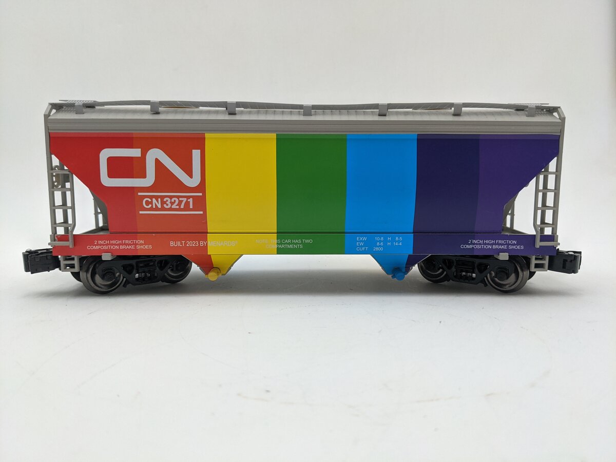 Menards 275-9230 O Gauge Canadian National  Rainbow Hopper #3271 EX