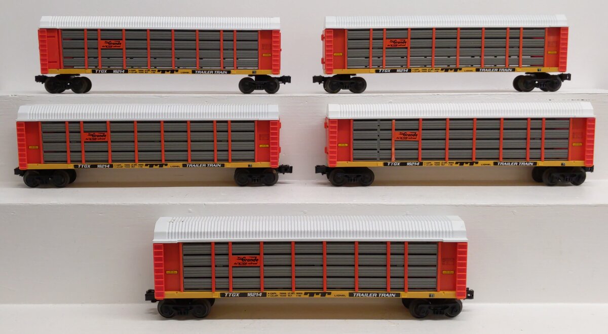 Lionel 6-16214 O Gauge Denver & Rio Grande Two Tier Auto Carrier (5) VG
