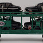 MTH 30-7682 O New York Central Auto Carrier #325 with (4) Ertl 1949 Mercurys EX