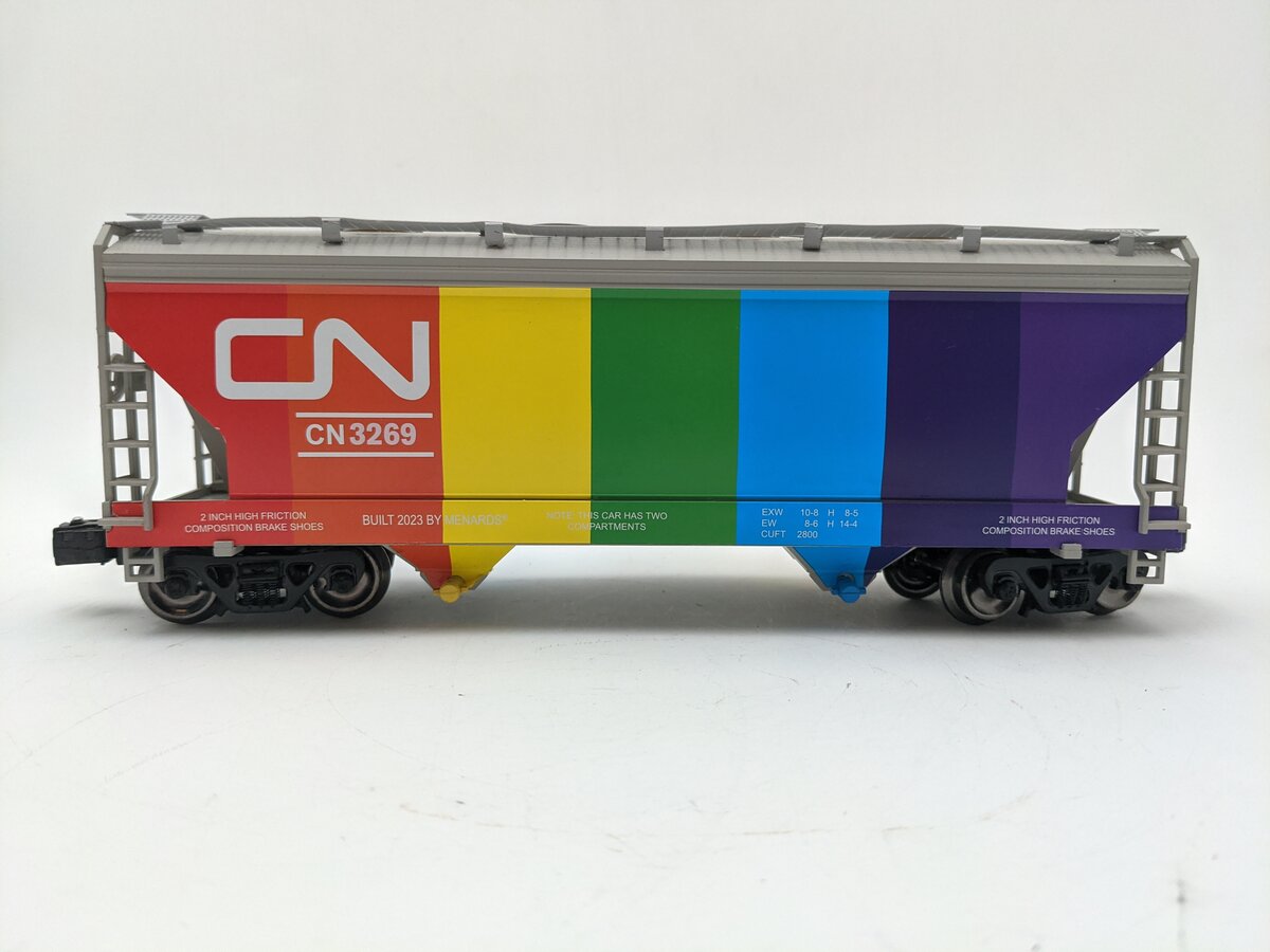Menards 275-9230 O Gauge Canadian National Rainbow Hopper #3269 EX