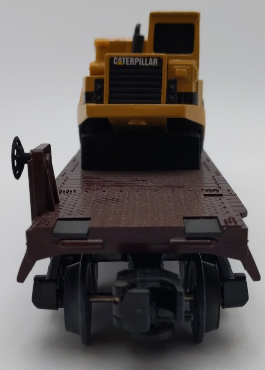 MTH 30-7614 O Gauge MTH Construction Flatcar w/ Diecast Ertl Dump Truck EX