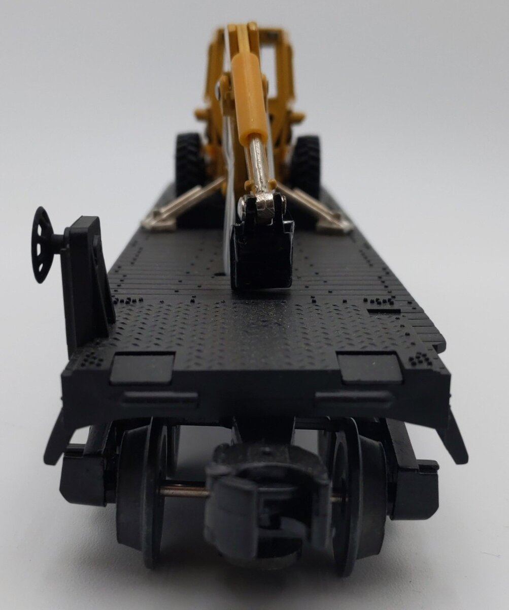 MTH 30-7606 O Gauge MTH Lines Semi-Scale Flatcar with Backhoe EX