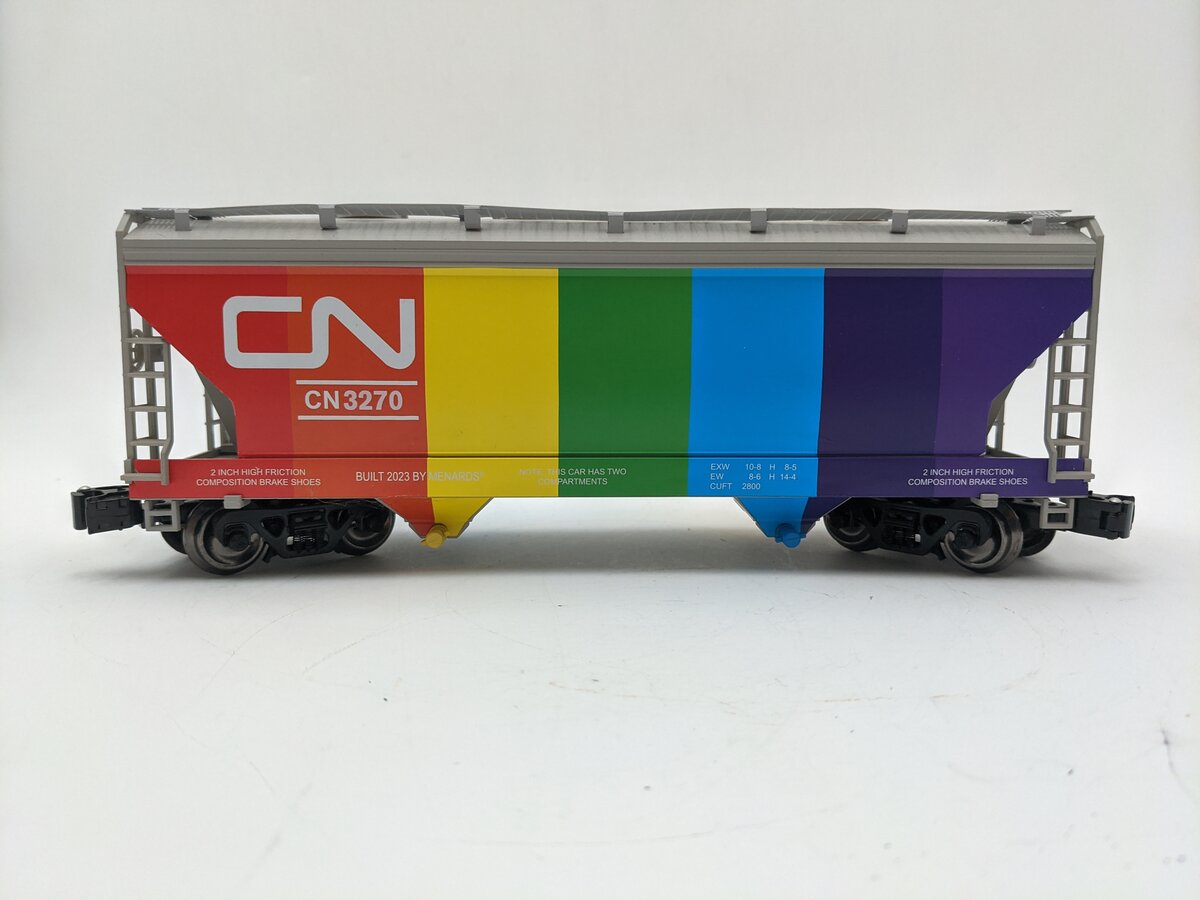 Menards 275-9230 O Gauge Canadian National Rainbow Hopper #3270 EX