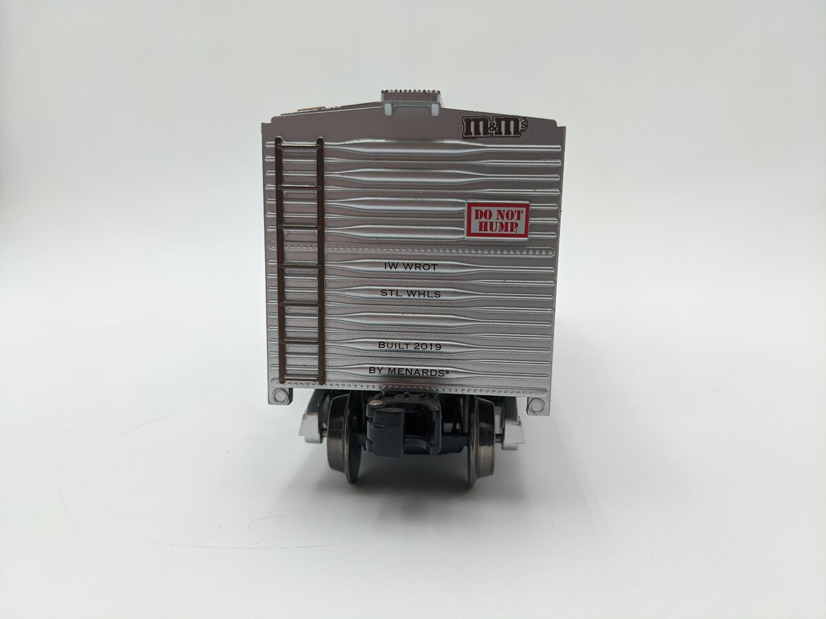 Menards 279-4593 O-Gauge M&M's Boxcar (Silver) #5999 (3-Rail) EX