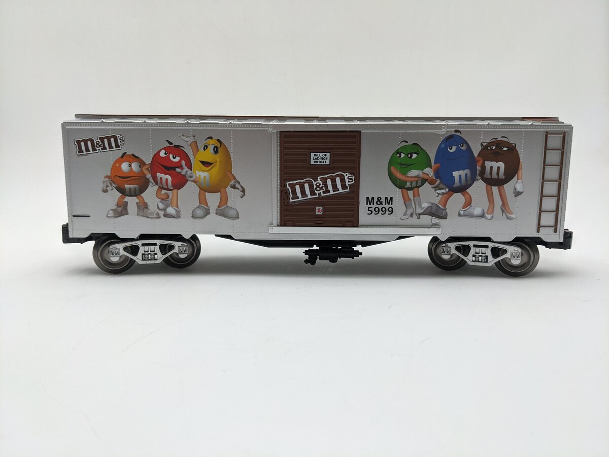 Menards 279-4593 O-Gauge M&M's Boxcar (Silver) #5999 (3-Rail) EX