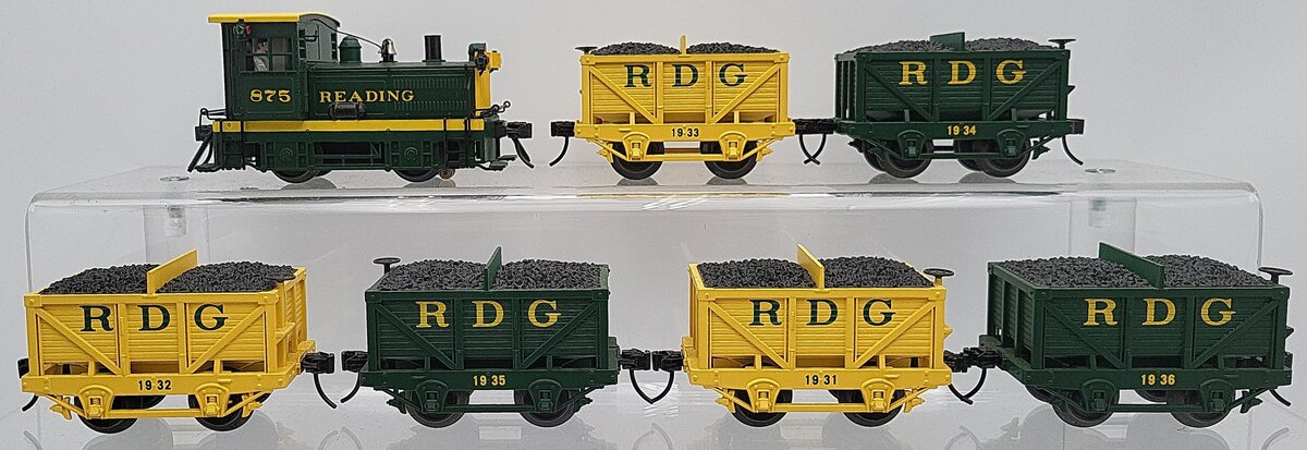 K-Line K-1415 O Gauge Reading Plymouth Switcher Steam Freight Train Set EX/Box