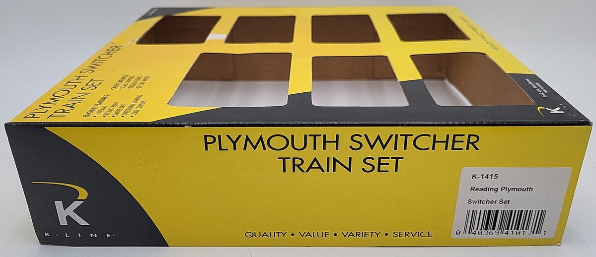 K-Line K-1415 O Gauge Reading Plymouth Switcher Steam Freight Train Set EX/Box