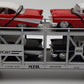 MTH 30-7656 O Gauge MTH Auto Carrier W/ 4 Diecast 1957 Chevy Automobiles EX