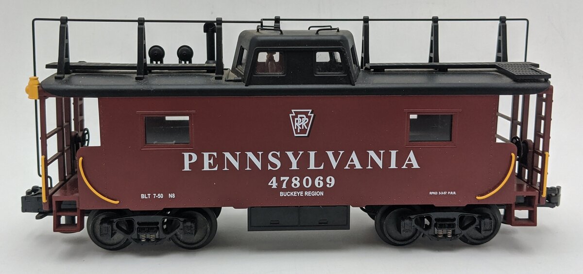 MTH 20-91014 O Gauge Pennsylvania Railroad N-8 Steel Caboose #478069 EX