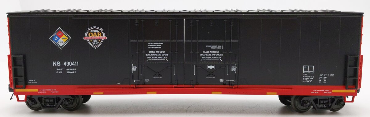 MTH 20-93699 O Norfolk Southern First Responders 50' DD Plugged Boxcar #490911 EX