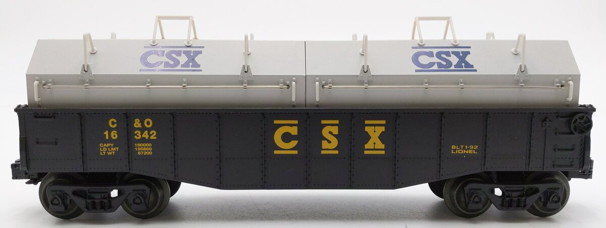 Lionel 6-16342 O Gauge CSX Gondola with Coil Covers #16342 EX