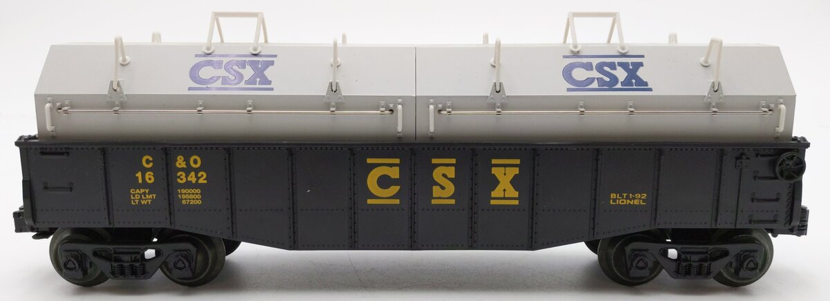 Lionel 6-16342 O Gauge CSX Gondola with Coil Covers #16342 EX