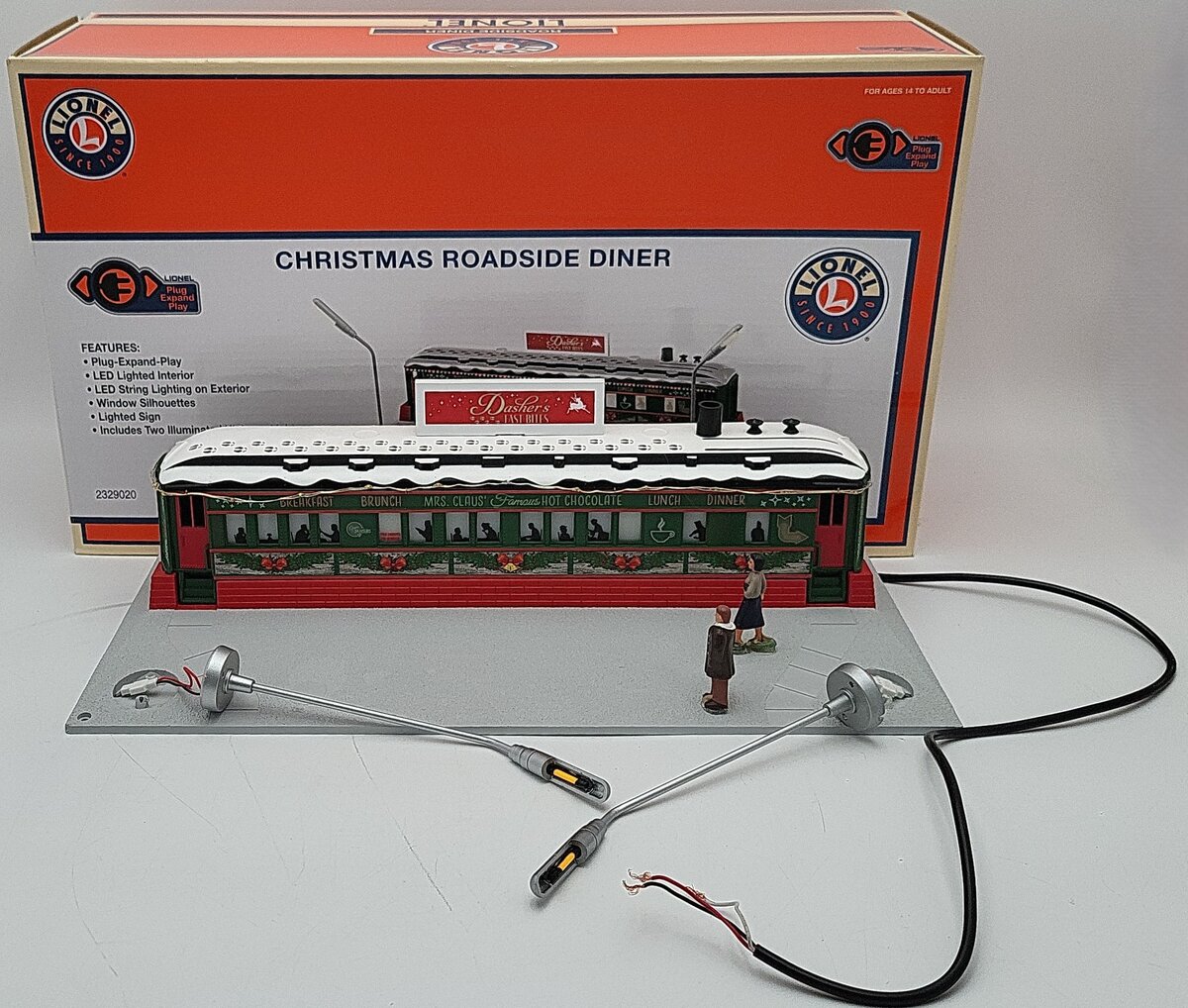 Lionel 2329020 O Assembled Christmas Roadside Diner VG/Box
