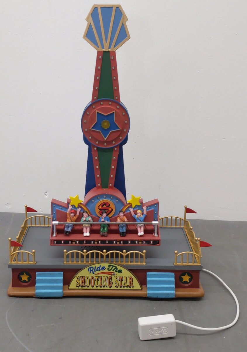 Lemax 54918 "Ride The Shooting Star" Animated Carnival Ride EX/Box