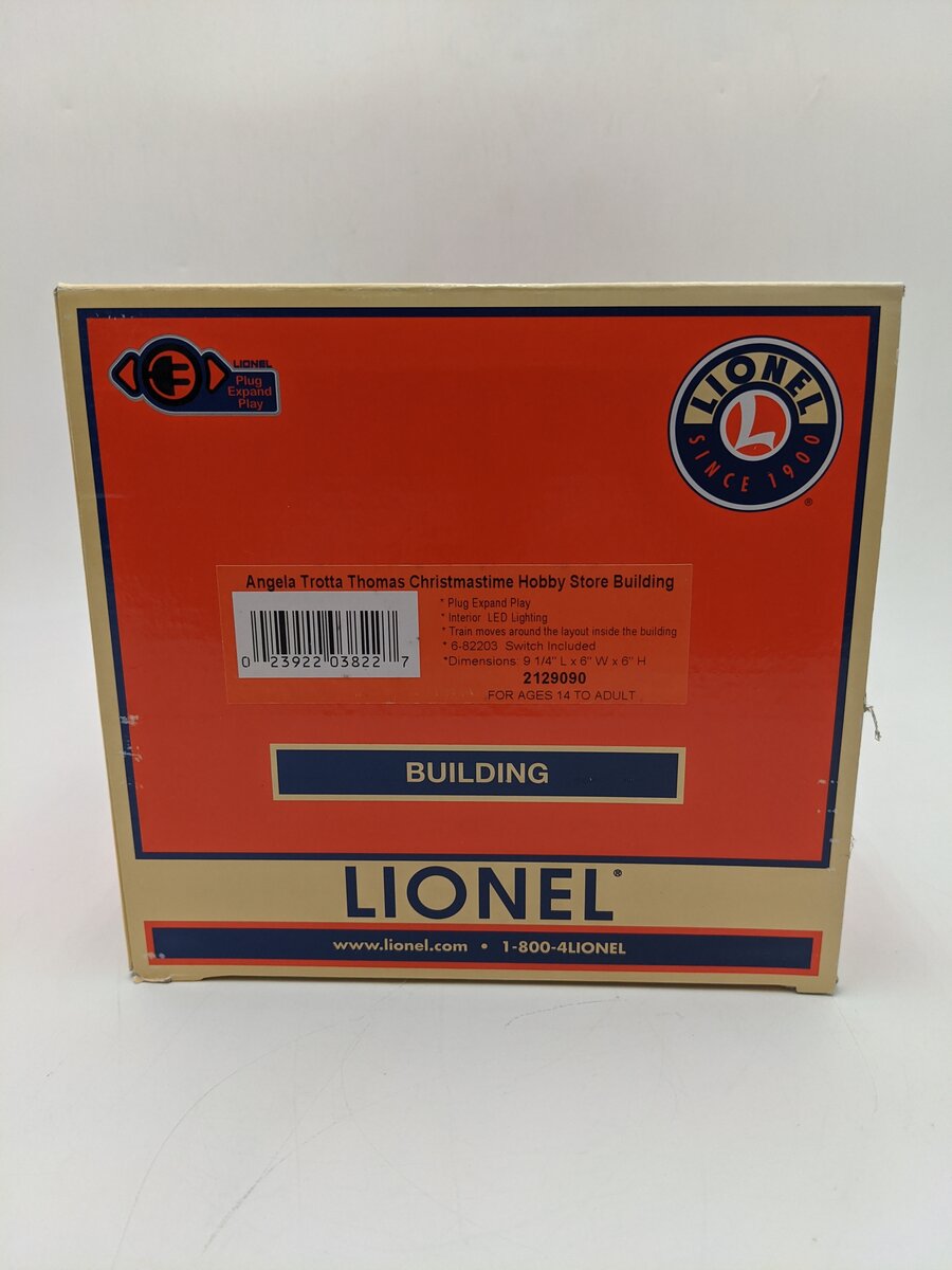 Lionel 2129090 O Plug-Expand-Play Angela Trotta Thomas Hobby Store Building EX/Box