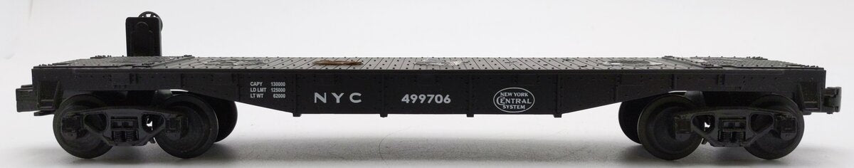 MTH 30-7608 O Gauge New York Central Pacemaker Flatcar #499706 VG