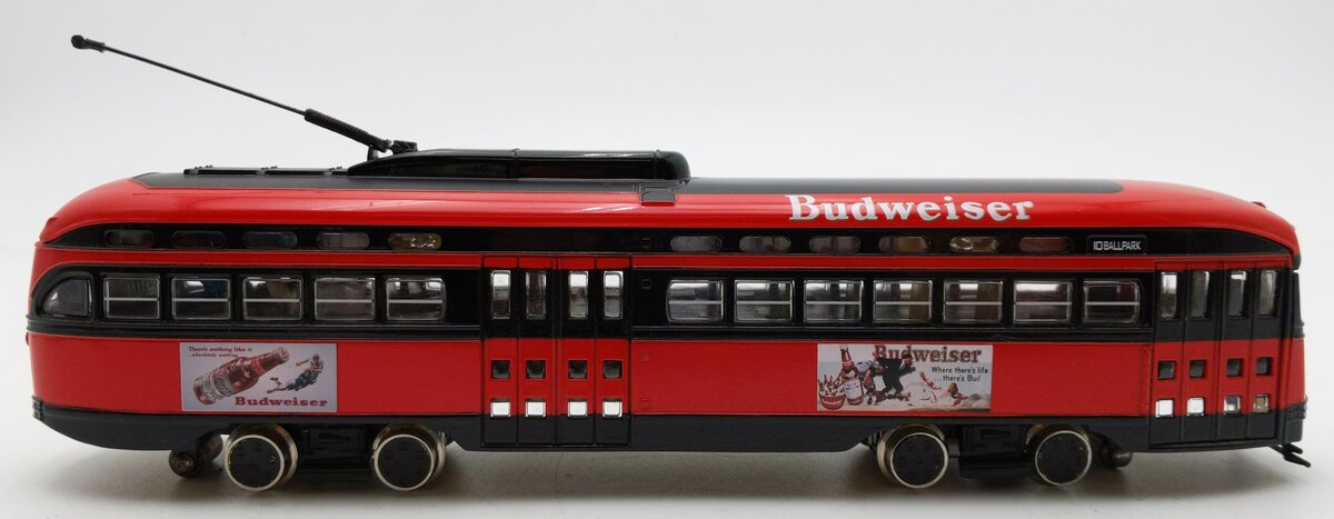 Corgi 55022 1:50 Scale Diecast PCC Budweiser Streetcar Ballpark Destination EX