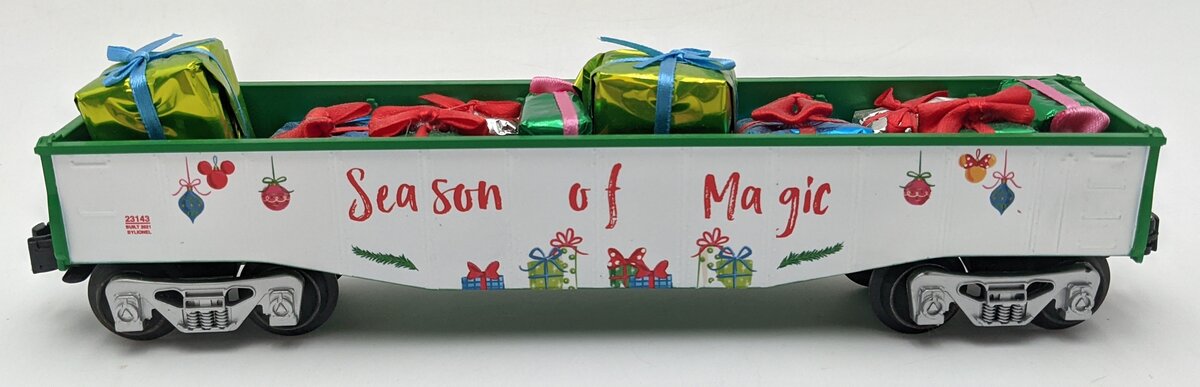 Lionel 1923140G O Gauge Disney Christmas "Season of Magic" Gondola w/ Gift Load VG