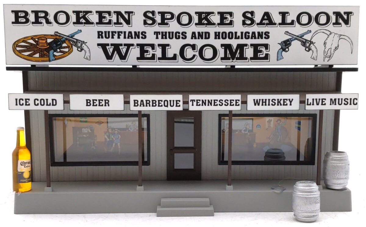 MTH 30-90259 Broken Spoke Saloon Road Stand EX