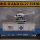 MTH 30-7940 O Gauge NASA Flatcar w/ Operating Helicopter LN/Box