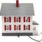MTH 30-90333 O Gauge White With Red Shutters Built Up Farm House EX