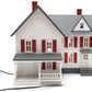 MTH 30-90333 O Gauge White With Red Shutters Built Up Farm House EX