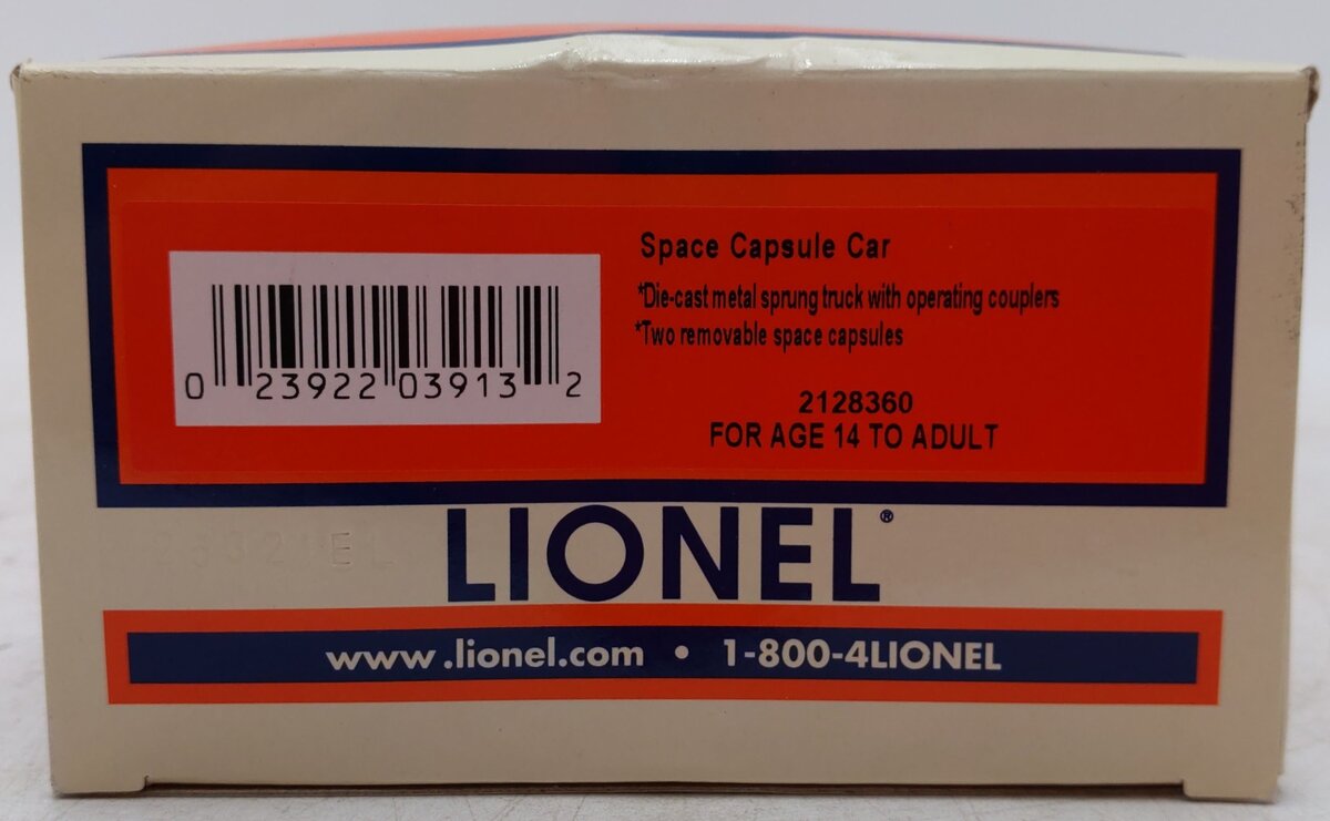 Lionel 2128360 O Space Launch Allis-Chalmers Car with Capsules EX/Box