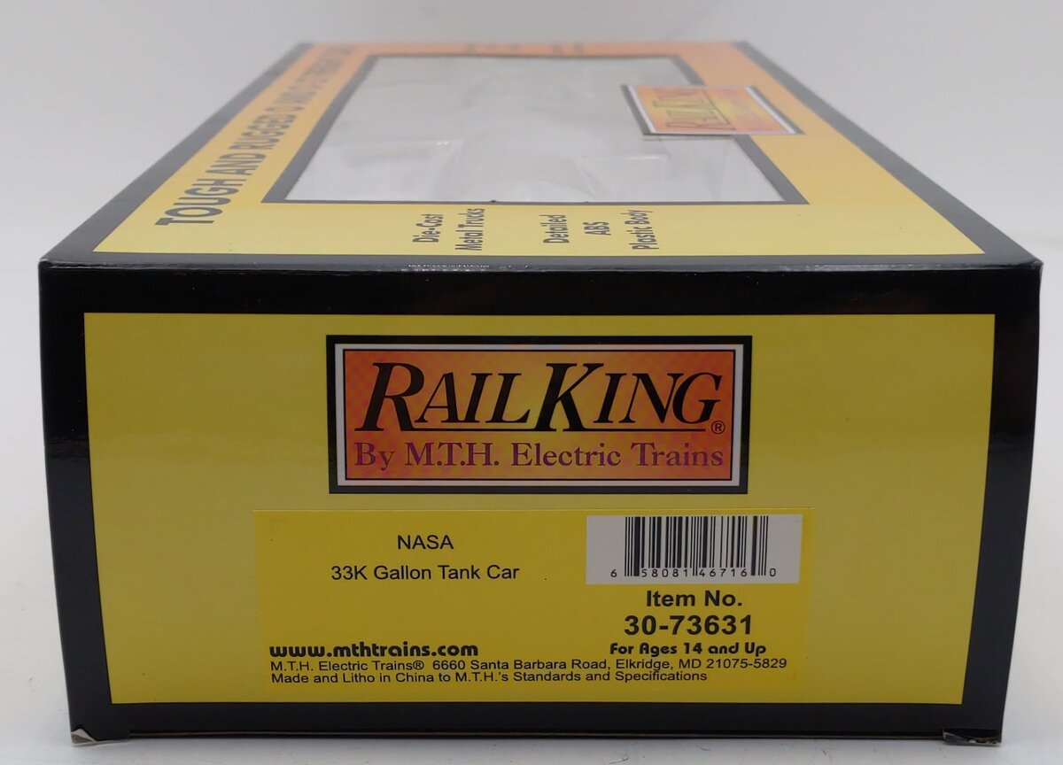 MTH 30-73631 O Gauge NASA 33K Gallon Tank Car EX/Box