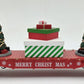MTH 30-76865 O Christmas Red Flat Car w/Lighted Christmas Trees #2023 EX
