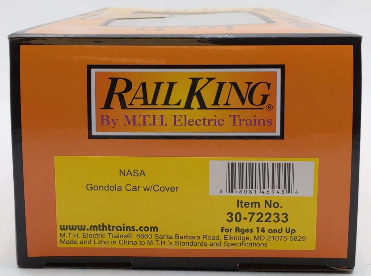 MTH 30-72233 O Gauge NASA Gondola Car w/ Cover LN/Box