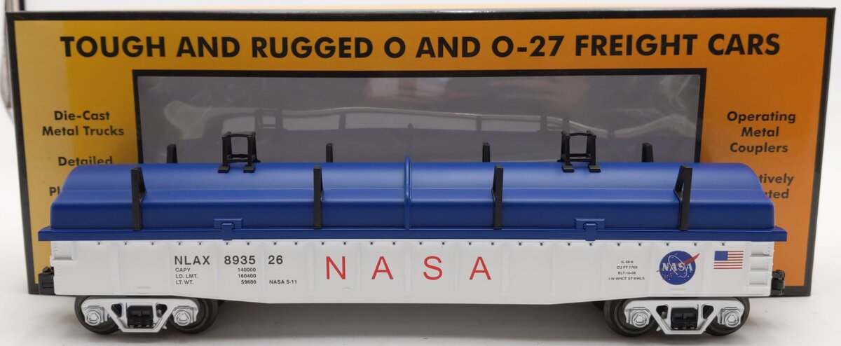 MTH 30-72233 O Gauge NASA Gondola Car w/ Cover LN/Box