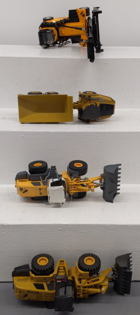 Hui Na/Menards 1:50 Die Cast Heavy Equipment #1712,580,1714 [4] EX